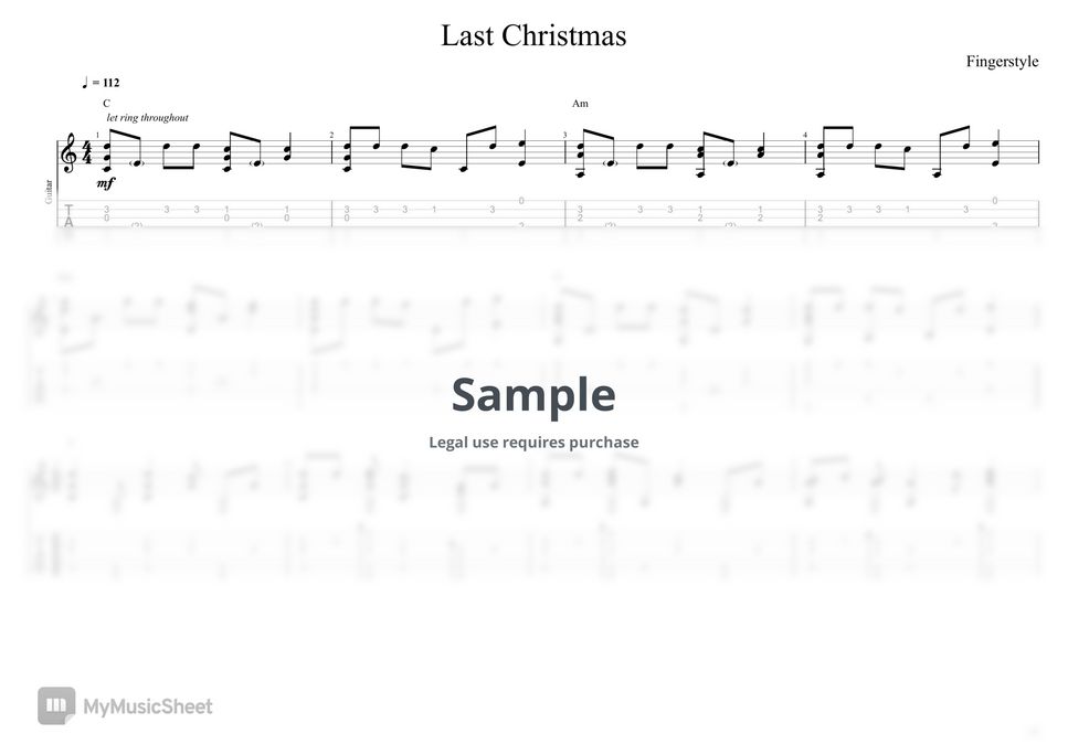 Christmas Carol - Last Christmas by Scott's Guitar