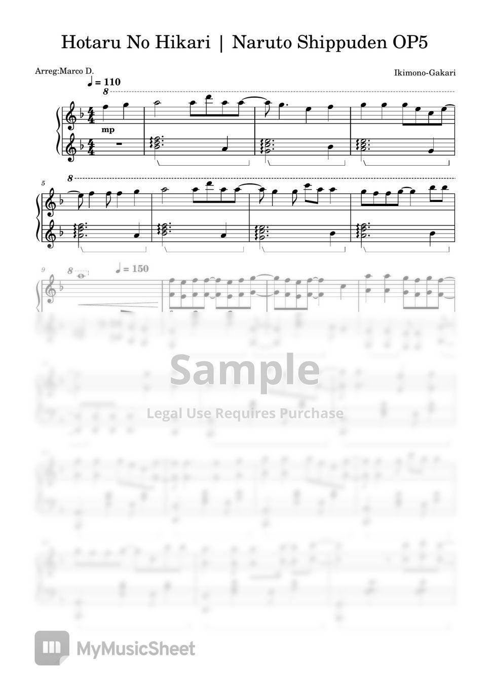 Naruto Shippuden - Hotaru No Hikari (Marco D.) by Marco D.