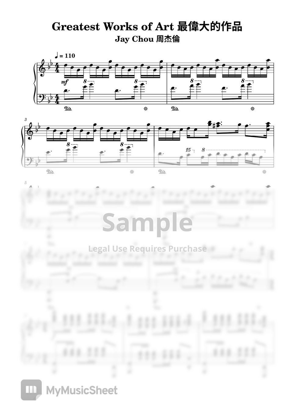 jay-chou-greatest-works-of-art-sheets-by-shiyu-sheet-music