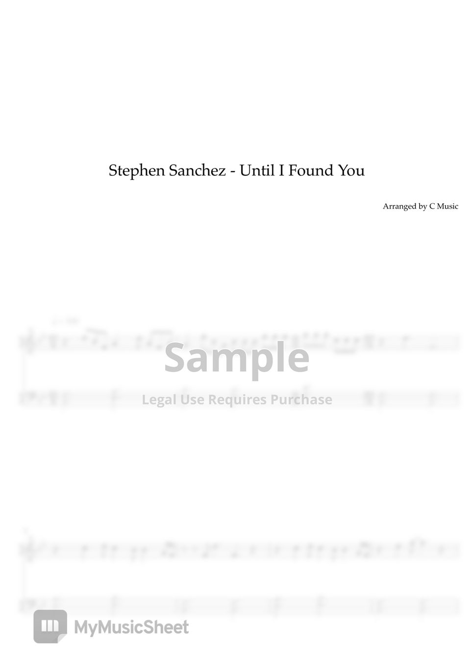 Stephen Sanchez - Until I Found You (Easy Version) by C Music