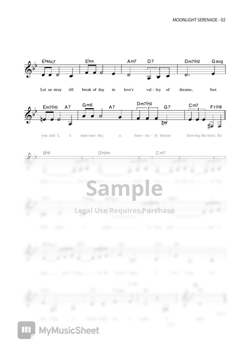 Moonlight serenade vocal magazine sheets by far east island record