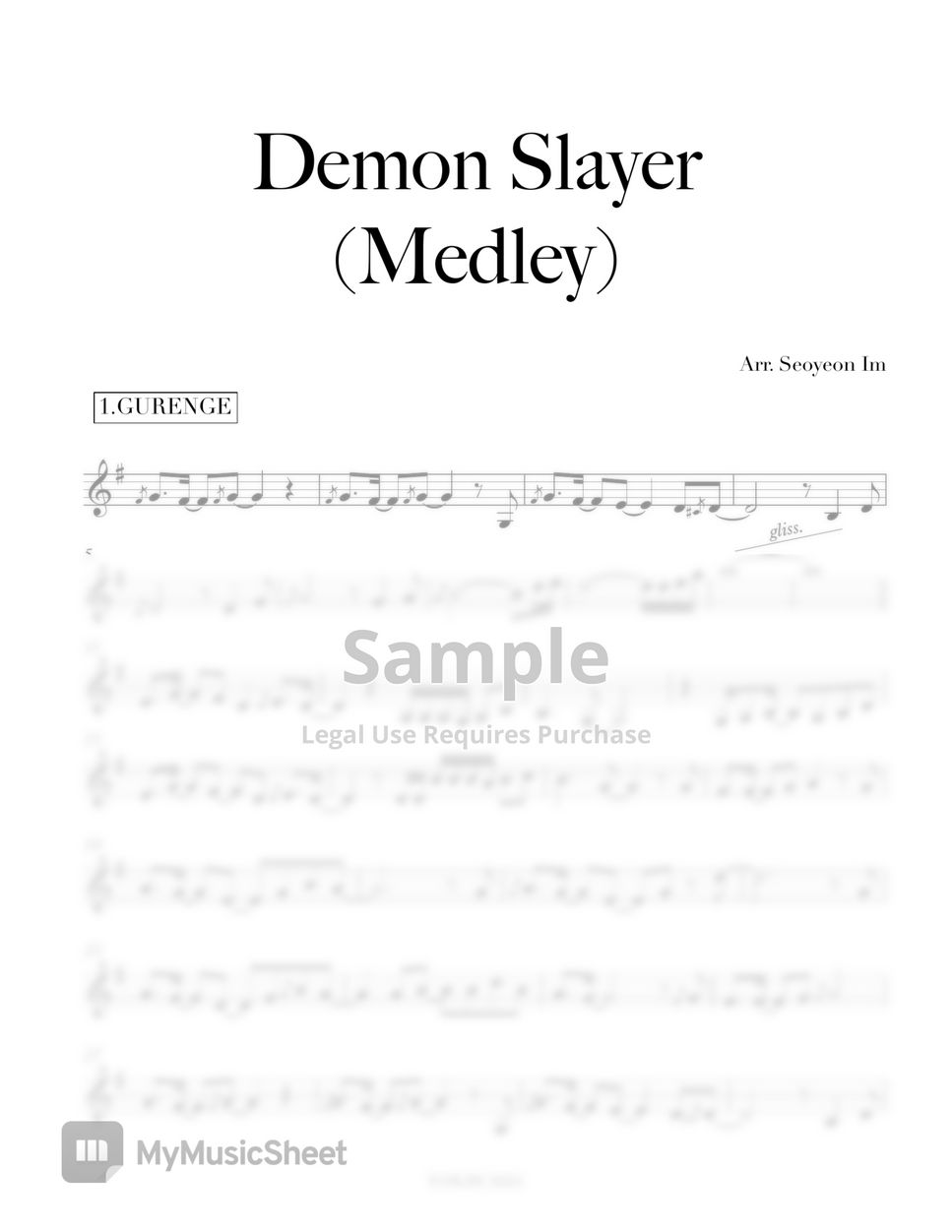Lisa,Nami Nakagawa - Demon Slayer Medley [ Gurenge / Tanjiro no uta / Homura ] (For Violin) by V.OLIN