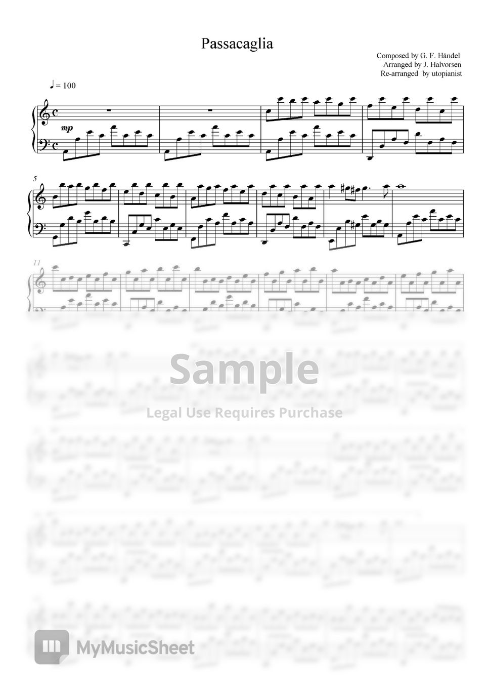 G. F. Händel - Passacaglia (Passacaglia upgraded version) by utopianist
