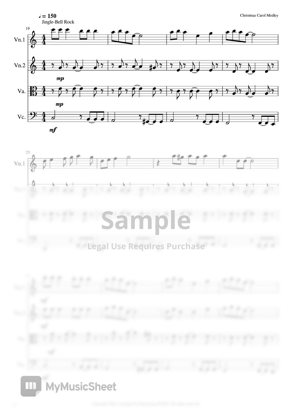 Christmas Carol Medley(String Quartet) (캐롤 메들리) by Hyeonjong SONG
