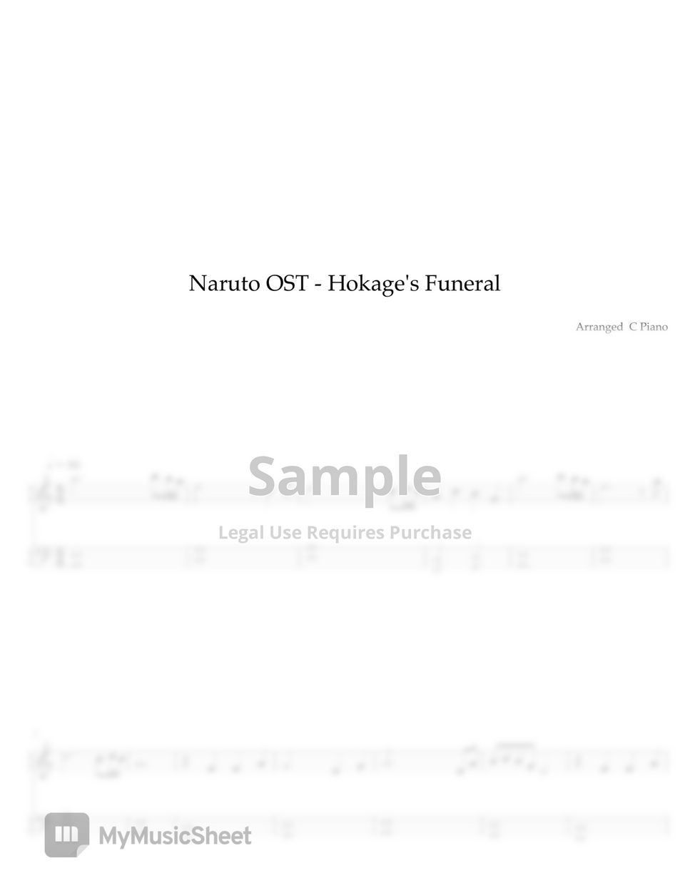 Naruto OST - Hokage's Funeral (Easy Version) by C Piano