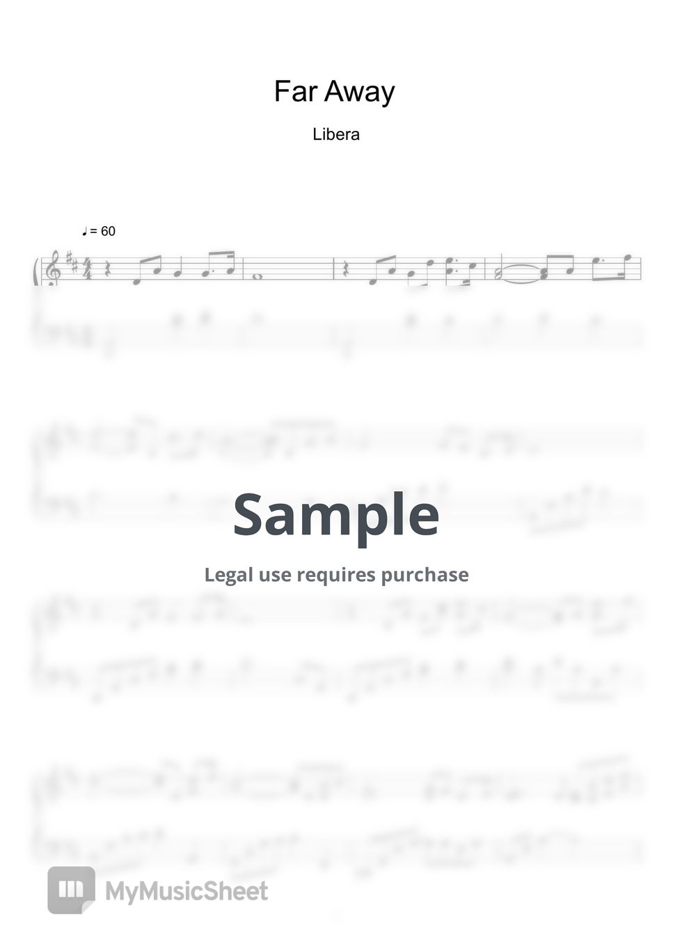 Libera - Far Away (Sheet Music, MIDI,) Sheets by sayu