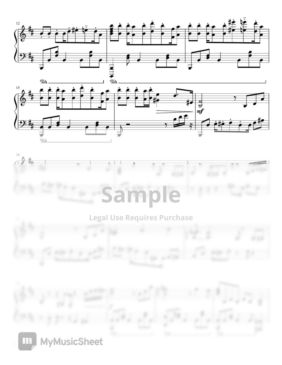 JoJo's Bizarre Adventure Golden Wind OST:Giorno's theme Sheet music for  Piano (Solo)