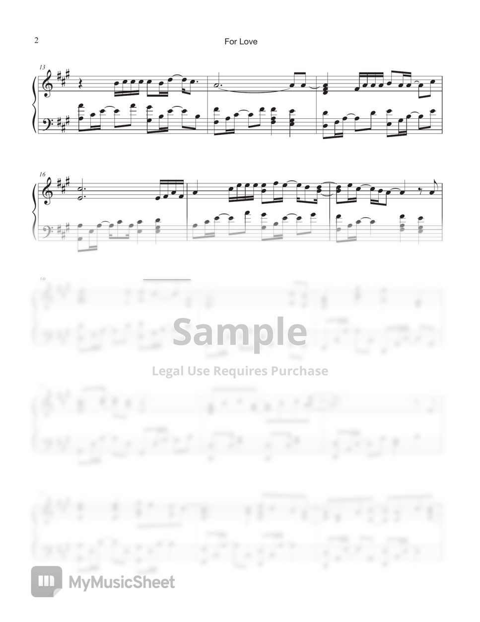 10CM For Love (봄 to 러브) Our Blues OST. Sheets by Tully Piano
