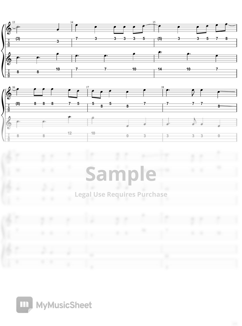 BTS - Spring Day (1st,2nd,3rd,4th) Ukulele TAB by P3