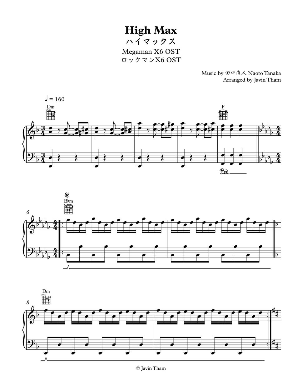 Megaman X6 - High Max Sheet by Javin Tham