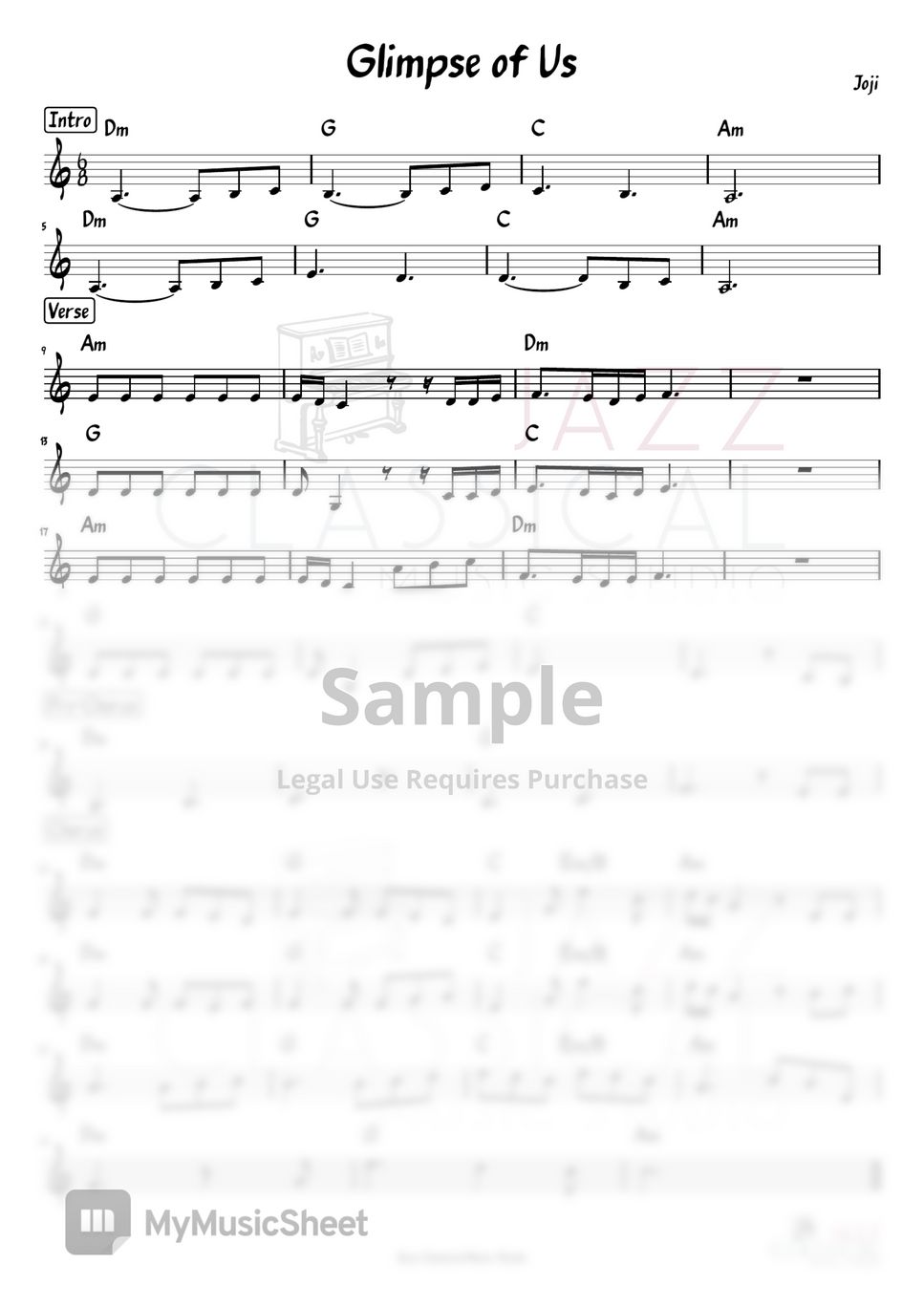 joji-glimpse-of-us-by-jazz-classical-music-studio