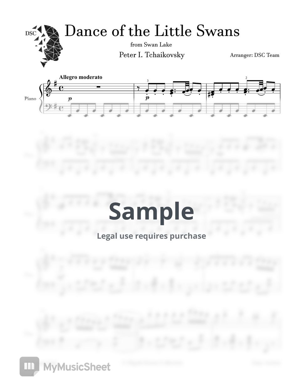 Tchaikovsky - Dance of the Little Swans by Digital Scores Collection