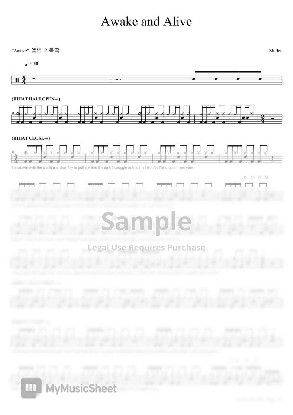 skillet-awake-and-alive-sheets-by-copydrum