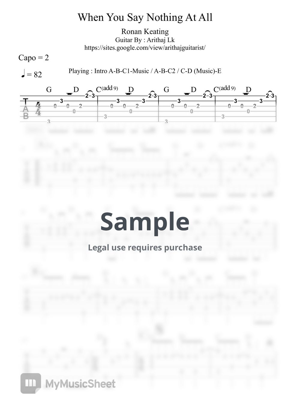 ronan-keating-when-you-say-nothing-at-all-fingerstyle-guitar-sheets