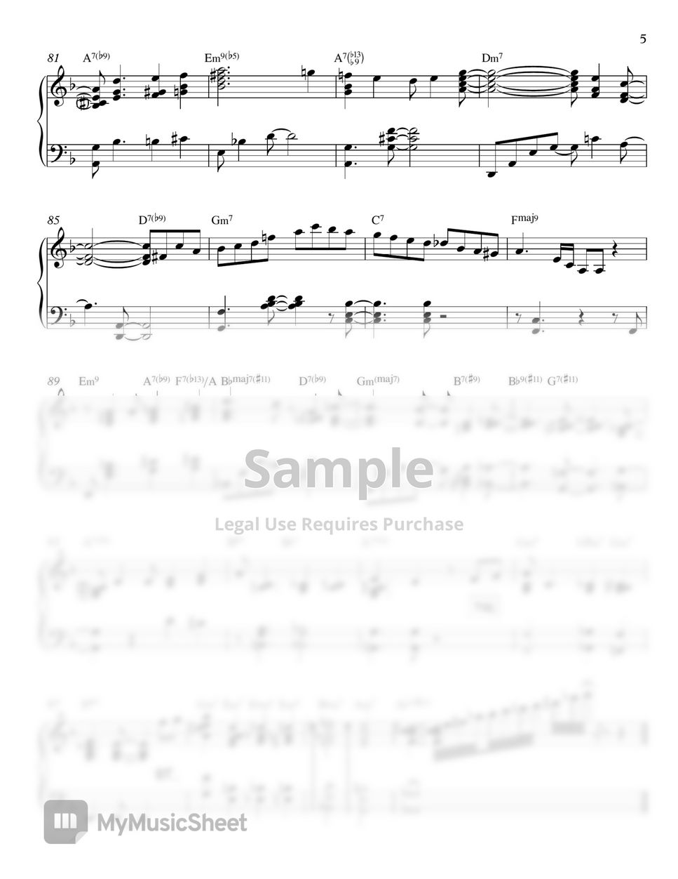Victor Young - Beautiful Love (Jazz solo piano) ピアノ楽譜PDF