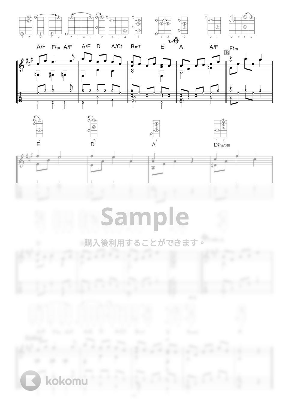 赤とんぼ(ソロギター・ダイアグラム、解説付き) by 川口コウスケ