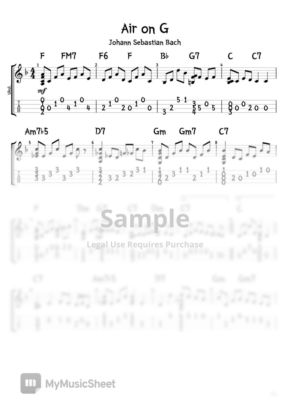 Bach Air on G Sheets by Silverstardaddy