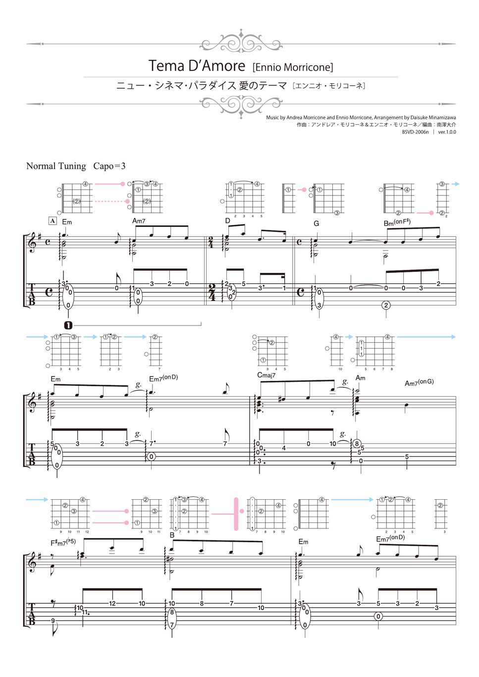 Ennio Morricone - Tema D'amore (Nuovo Cinema Paradiso) (Solo Guitar) by Daisuke Minamizawa