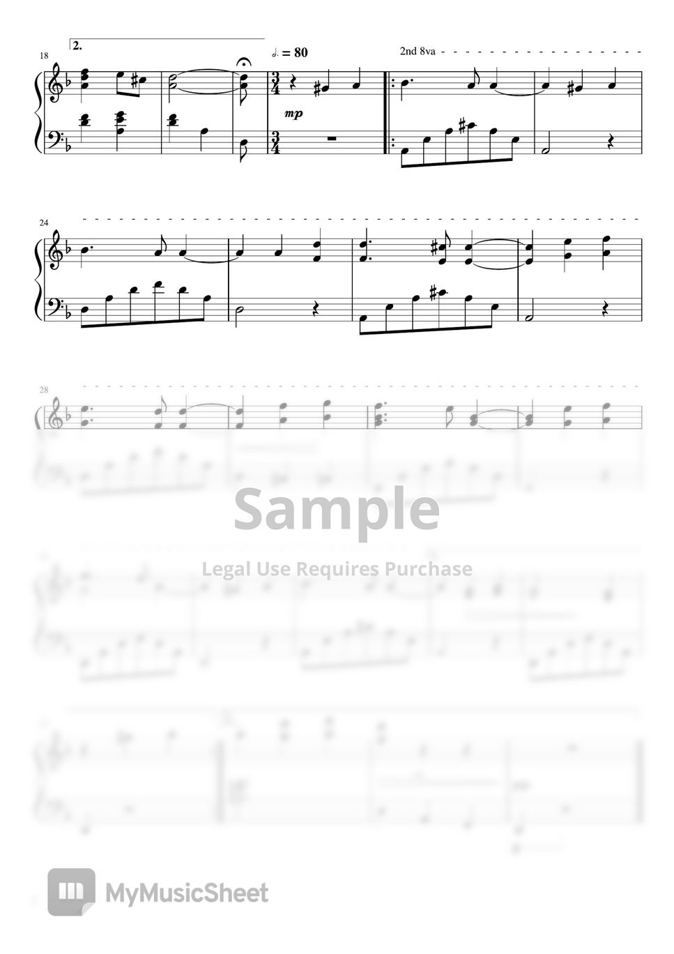"Dark eyes" playing moist (pianosolo/intermediate) Sheet by pfkaori