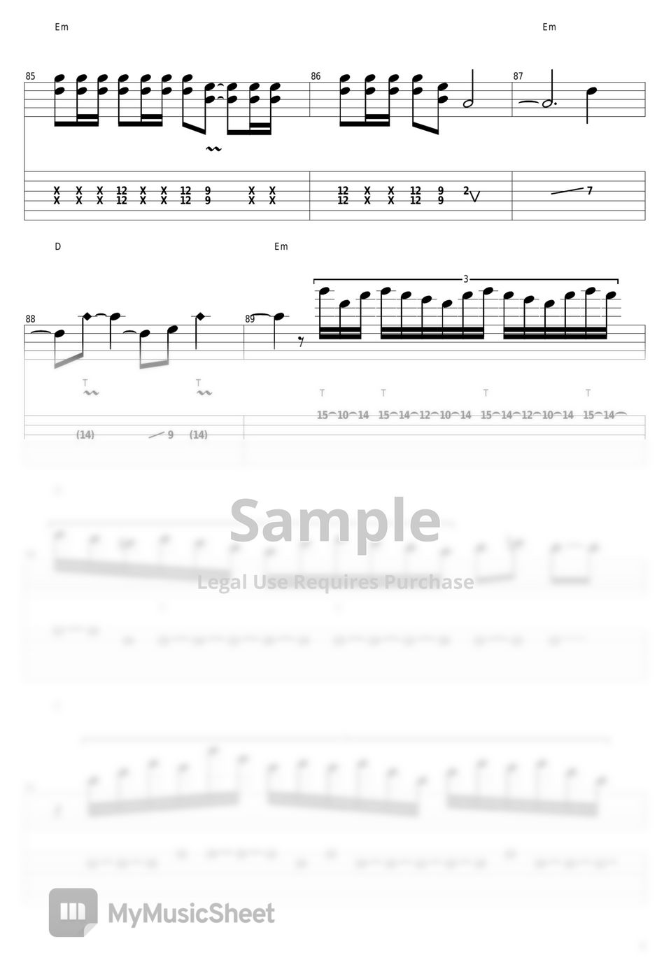 Michael Jackson - Beat It by guitar cover with tab