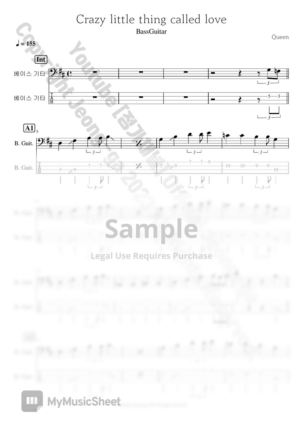 queen-crazy-little-thing-called-love-bassguitar-sheets-by-youtube
