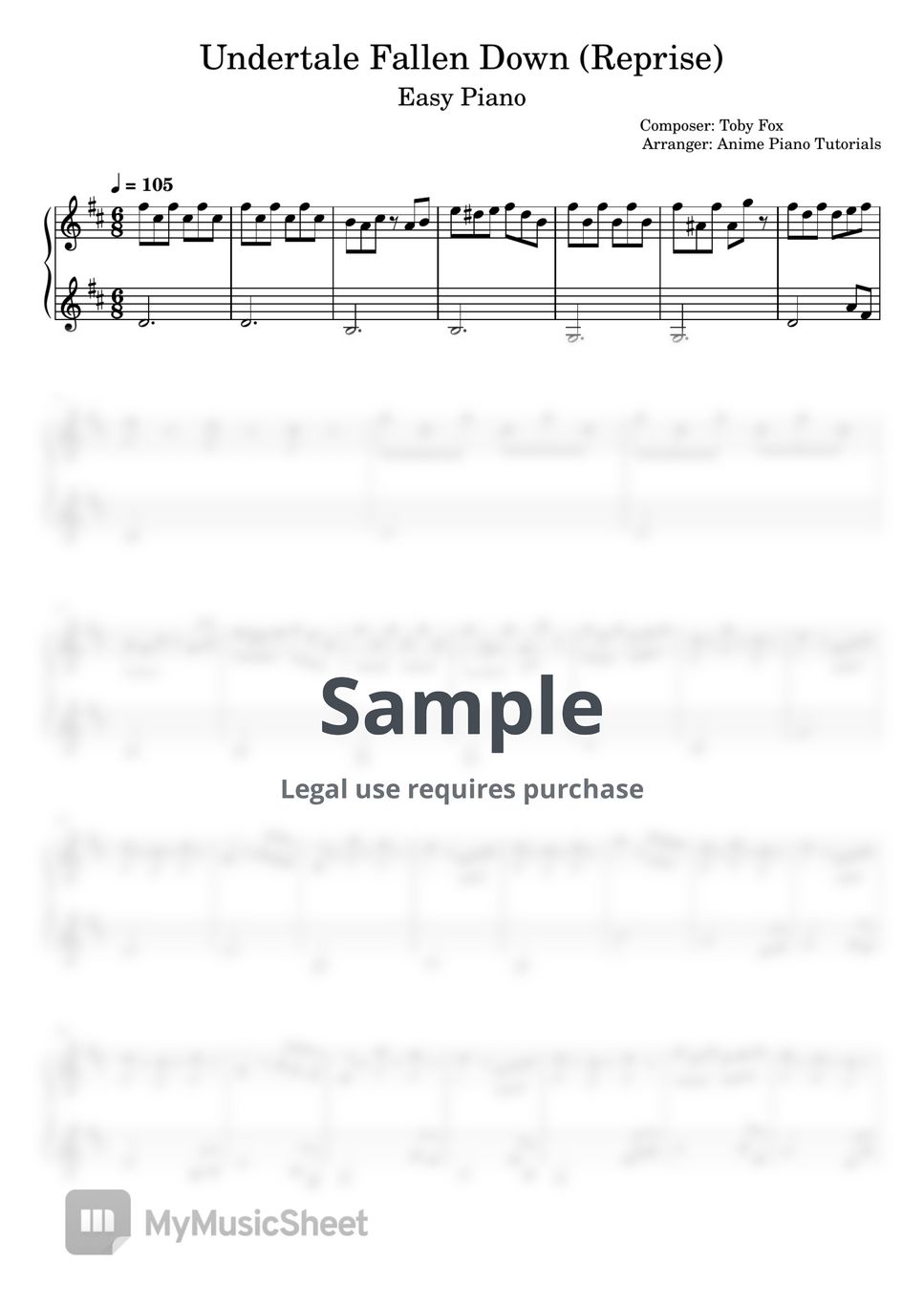 Undertale - Fallen Down (Reprise) by Anime Piano Tutorials
