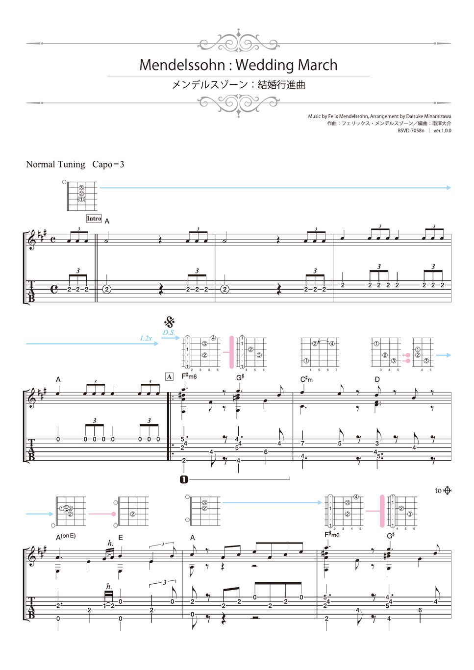 Felix Mendelssohn - Wedding March (Solo Guitar) by Daisuke Minamizawa