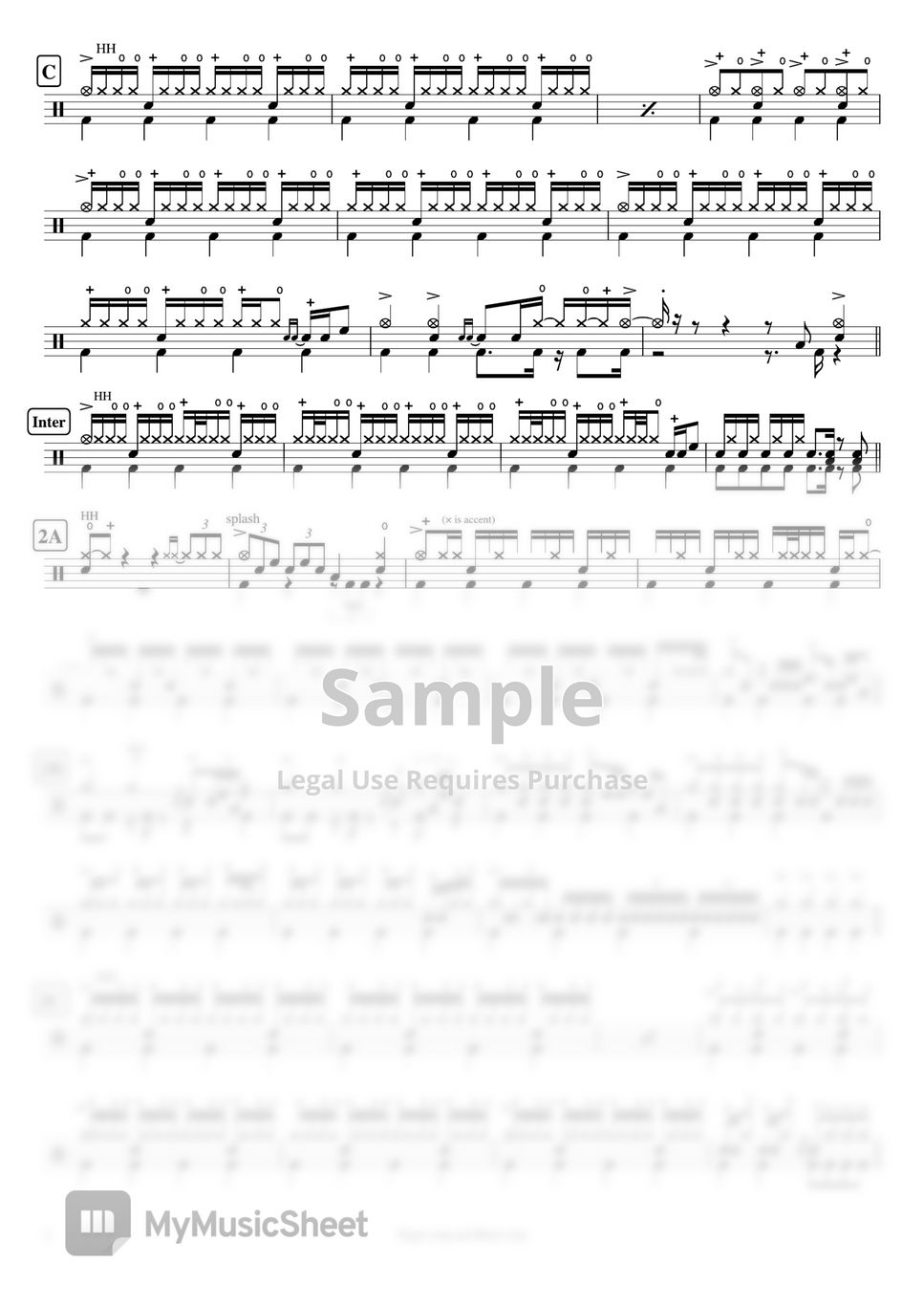 UNISON SQUARE GARDEN - Sugar song and Bitter step Sheet by Cookai's J-pop Drum sheet music!!!
