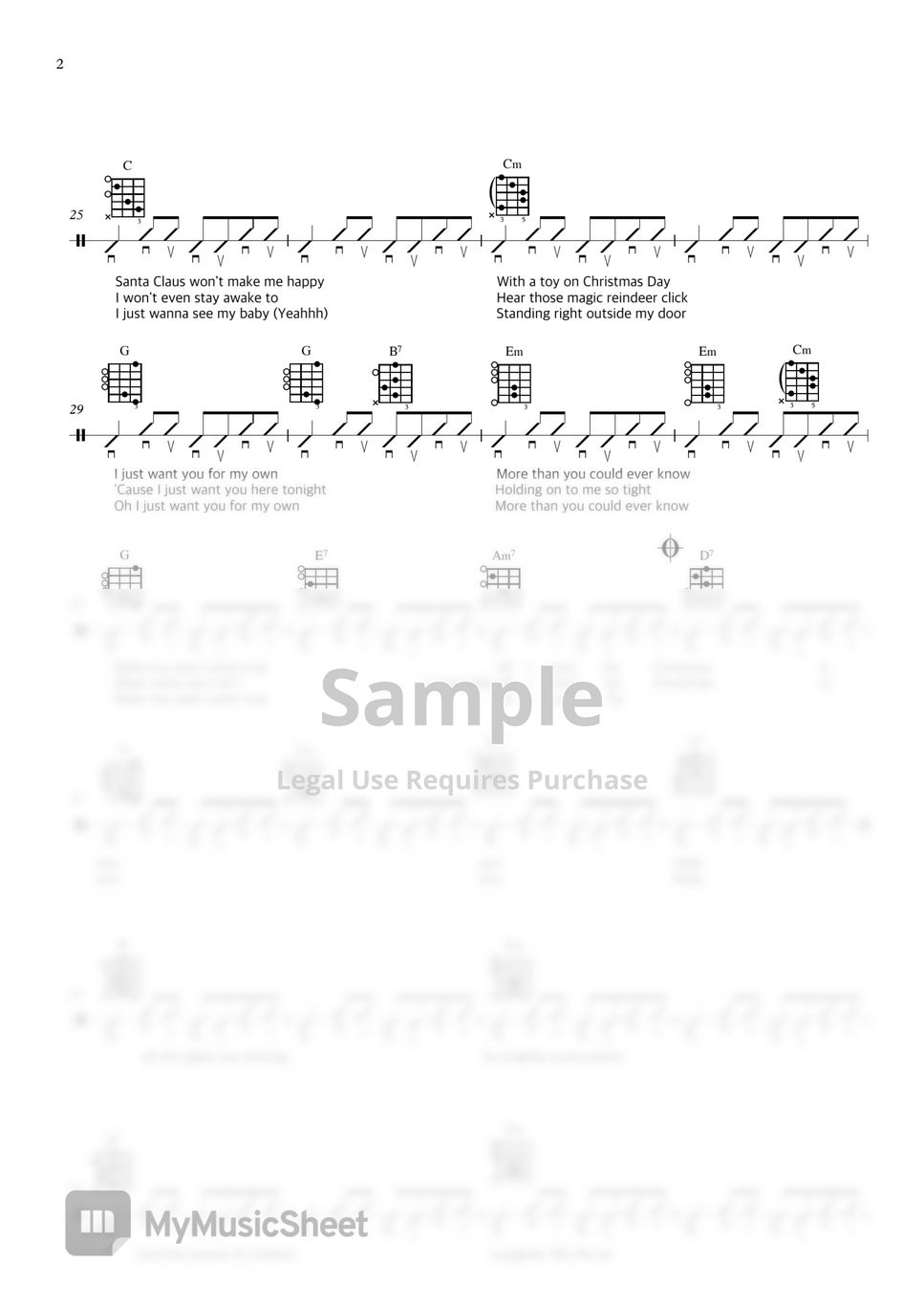 Mariah Carey - All I Want for Christmas Is You (Guitar TAB) Sheets by 서동욱