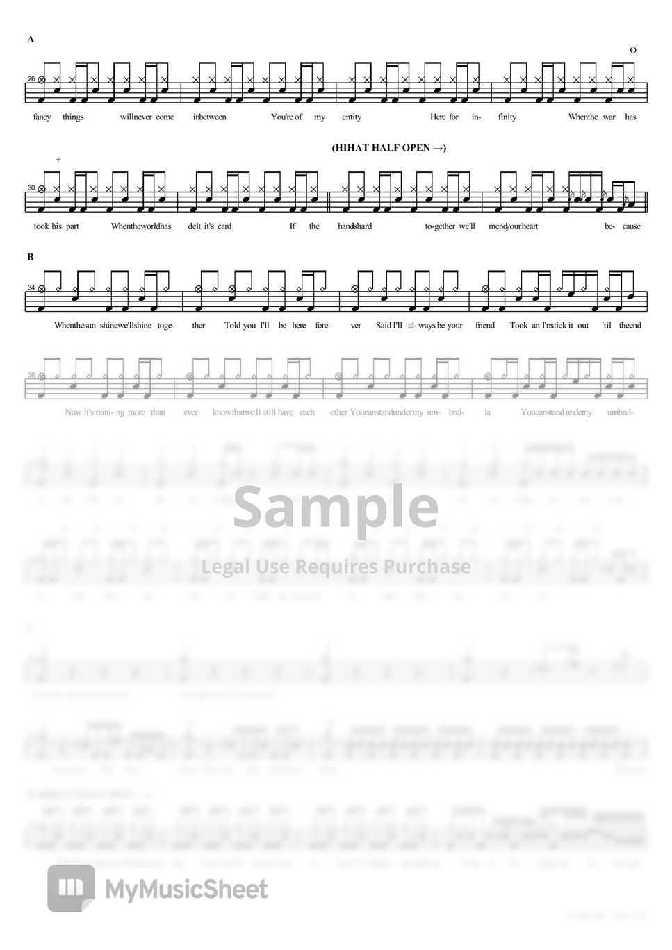 All Time Low Umbrella Sheet by COPYDRUM