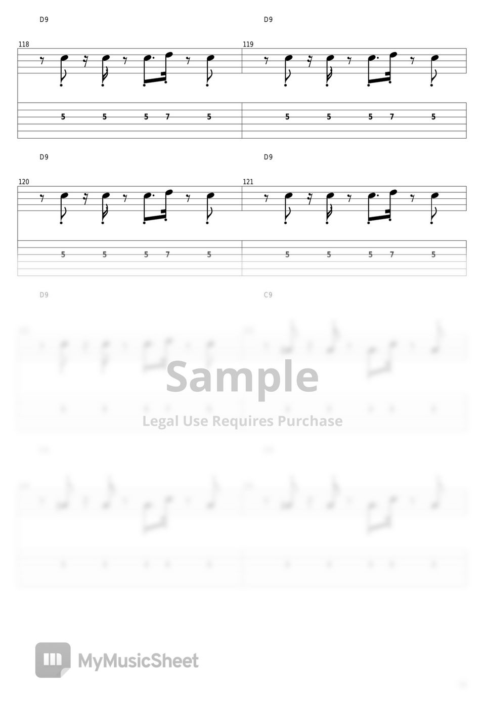 亜蘭知子 - 浮遊空間 TAB+1 Staff by guitar cover with tab