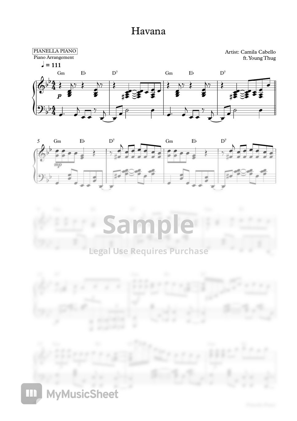 Pianella Piano - Code: Hvn5 (Piano Sheet)