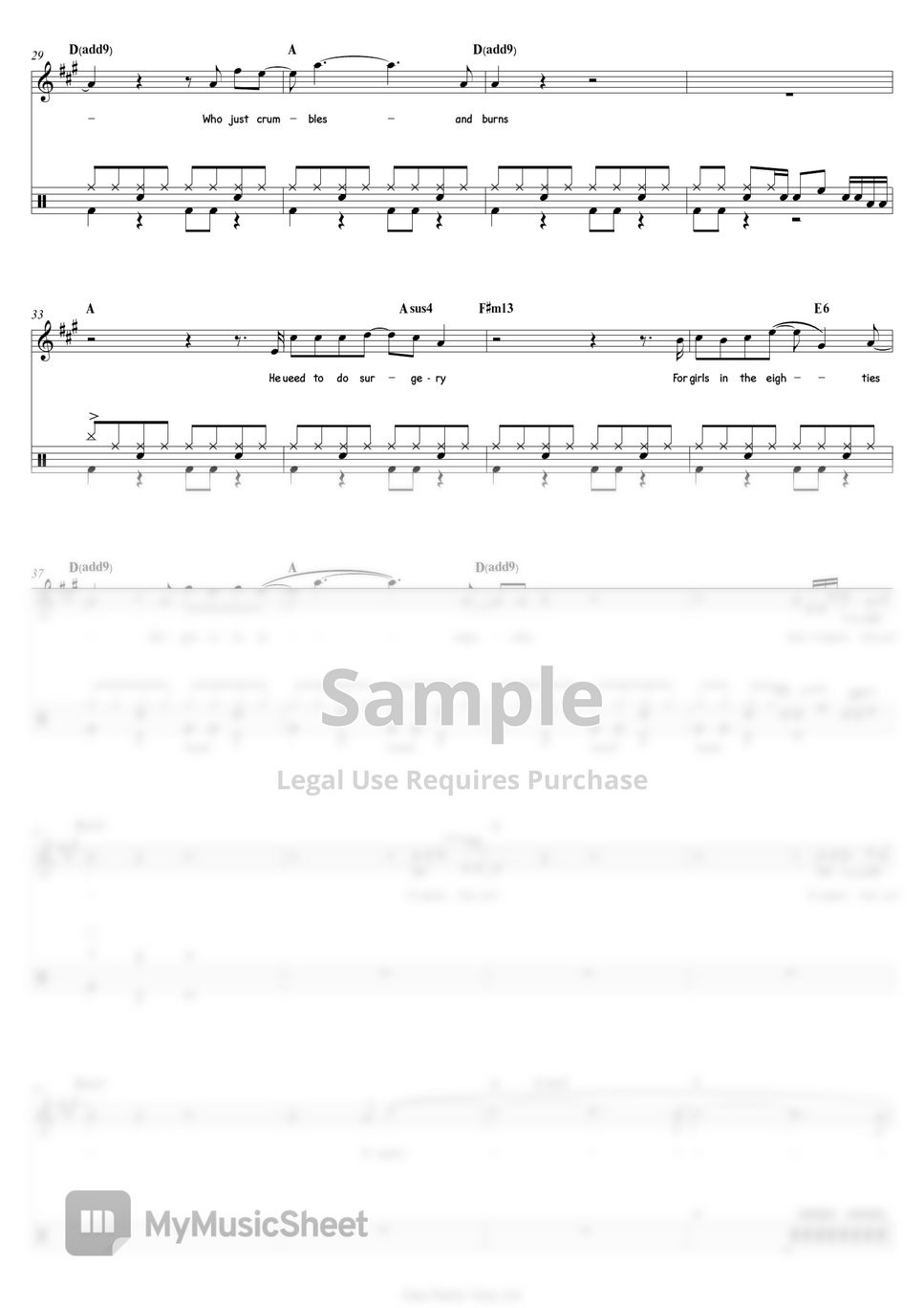 Pretending (arr. COPYDRUM) Sheet Music | Eric Clapton | Drums