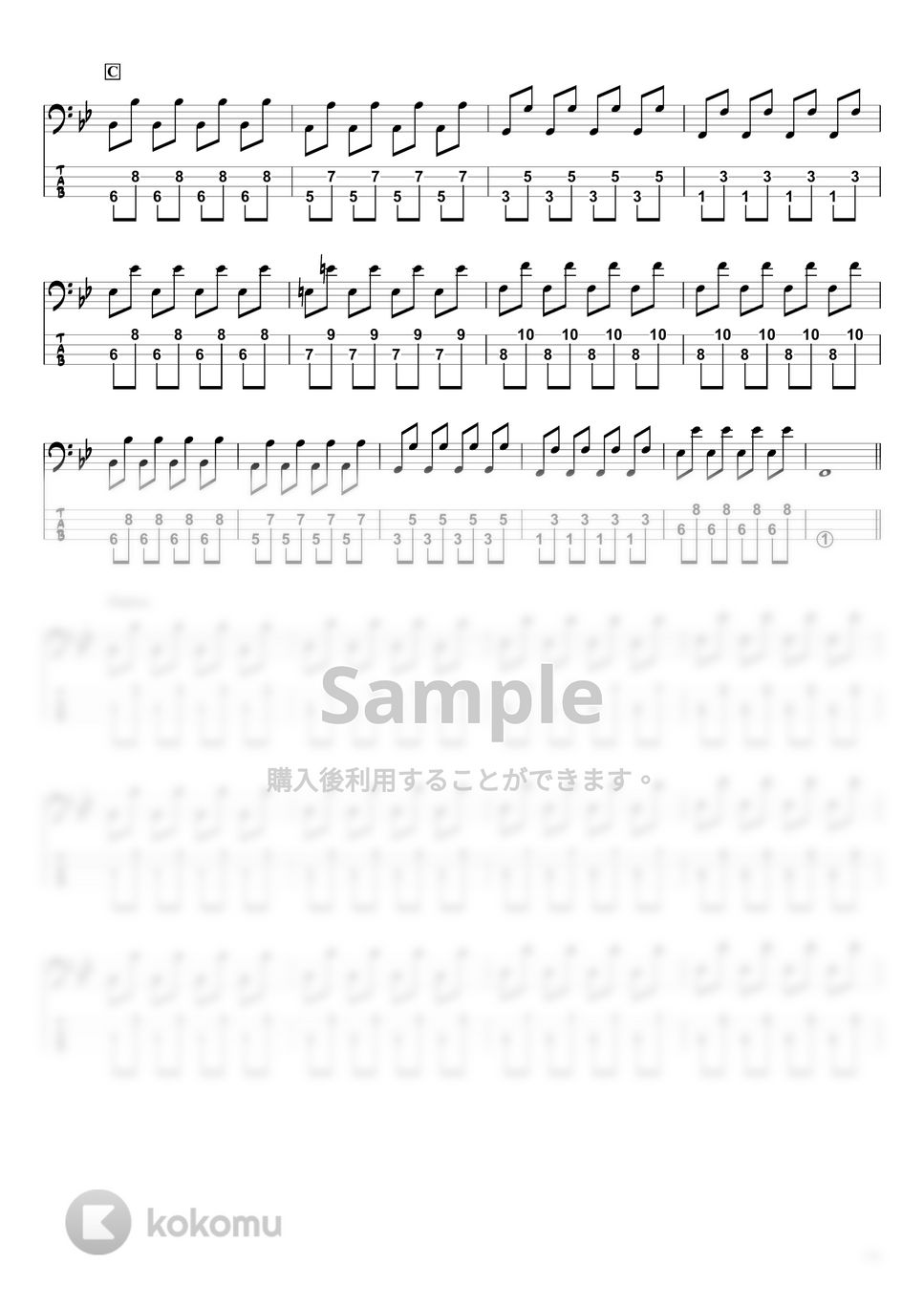 德永英明 - 夢を信じて (ベースTAB譜☆4弦ベース対応) by swbass