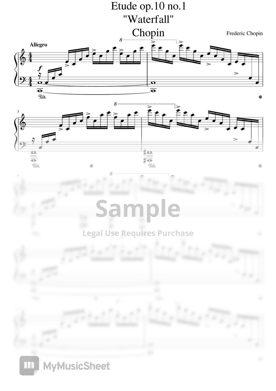 F. Chopin - Etude Op. 10 No. 1 (Waterfall) in C Major by F. Chopin