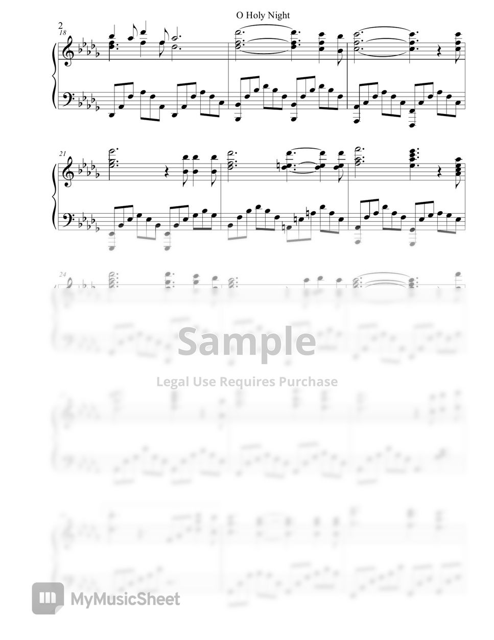 Traditional - O Holy Night (Advanced Piano) Sheets by Betacustic