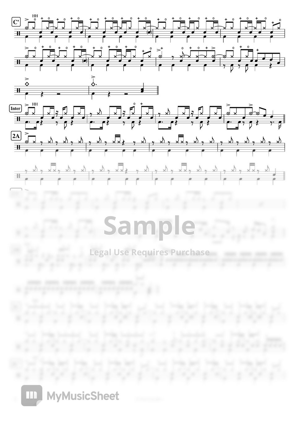 Eve - ドラマツルギー by Cookai's J-pop Drum sheet music!!!