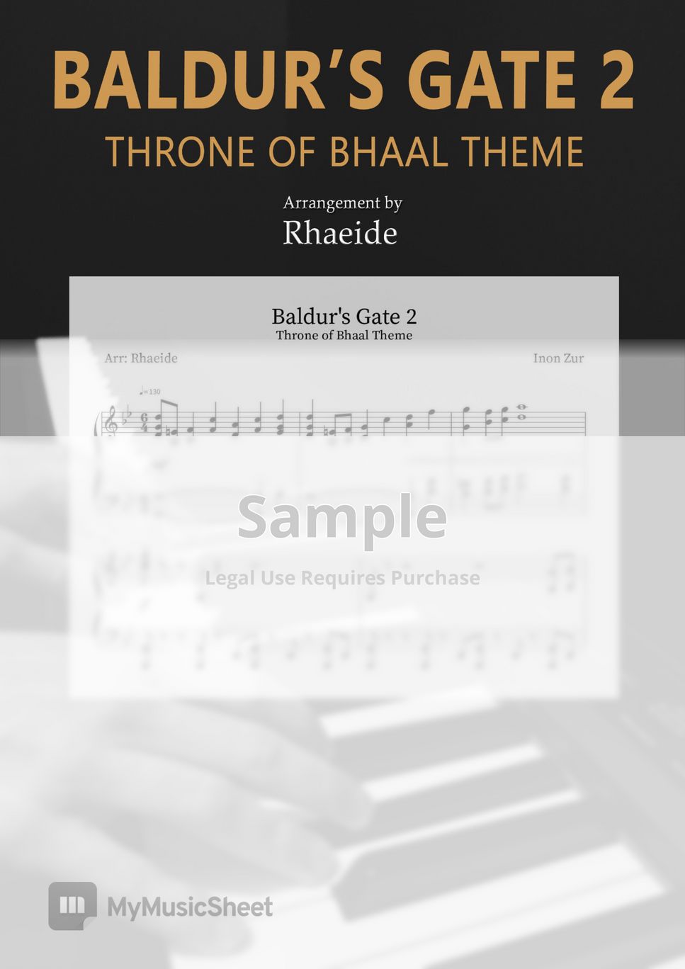 Baldur's Gate 2 - Throne of Bhaal Theme (Inon Zur) by Rhaeide