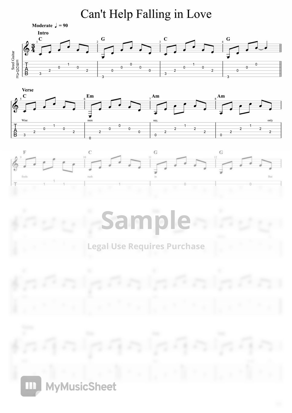 elvis-presley-can-t-help-falling-in-love-acoustic-guitar-cover-tab