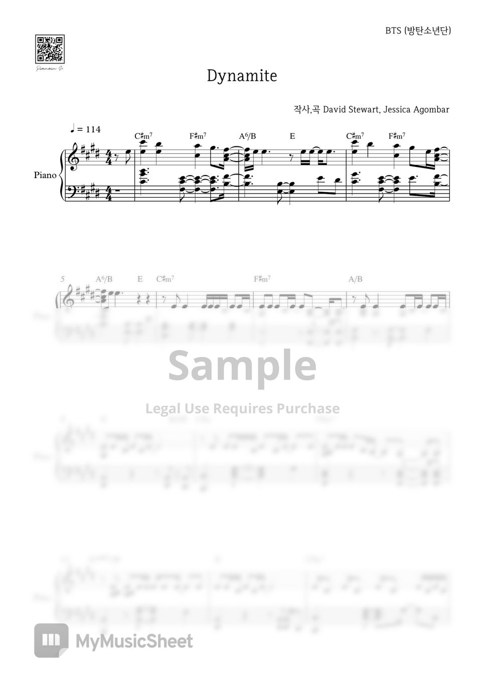 BTS(방탄소년단) - Dynamite by PIANOiNU