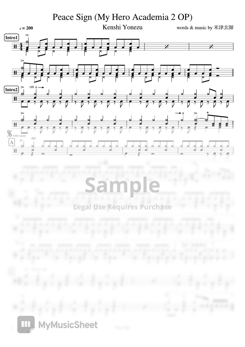 My Hero Sheet Music | Foo Fighters | Drum Chart