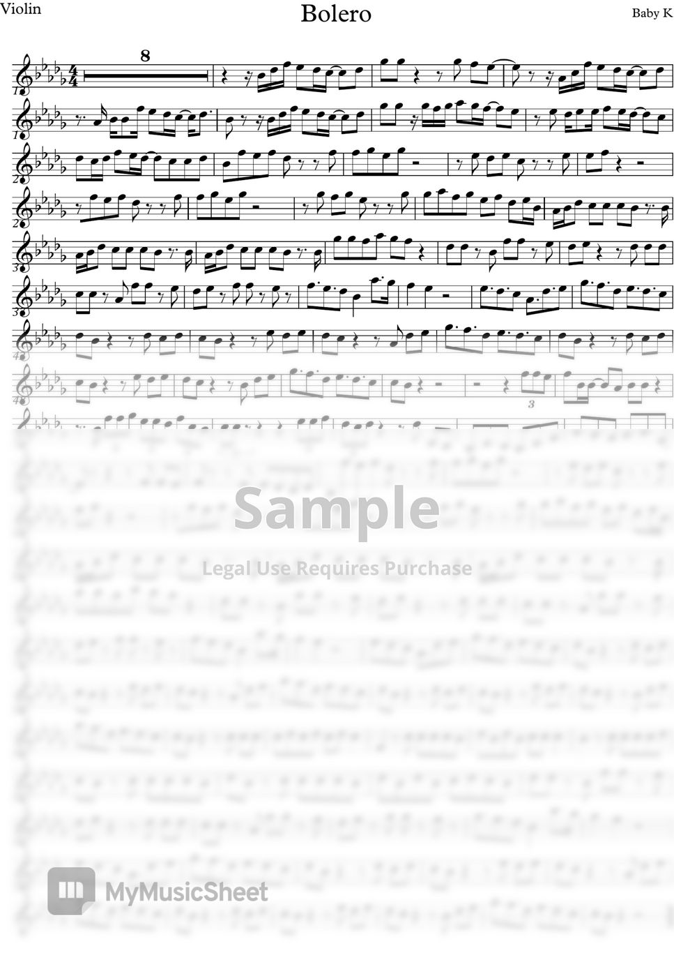 Baby K ft. Mika Bolero (Backing track included) 악보 by Elly Angelis