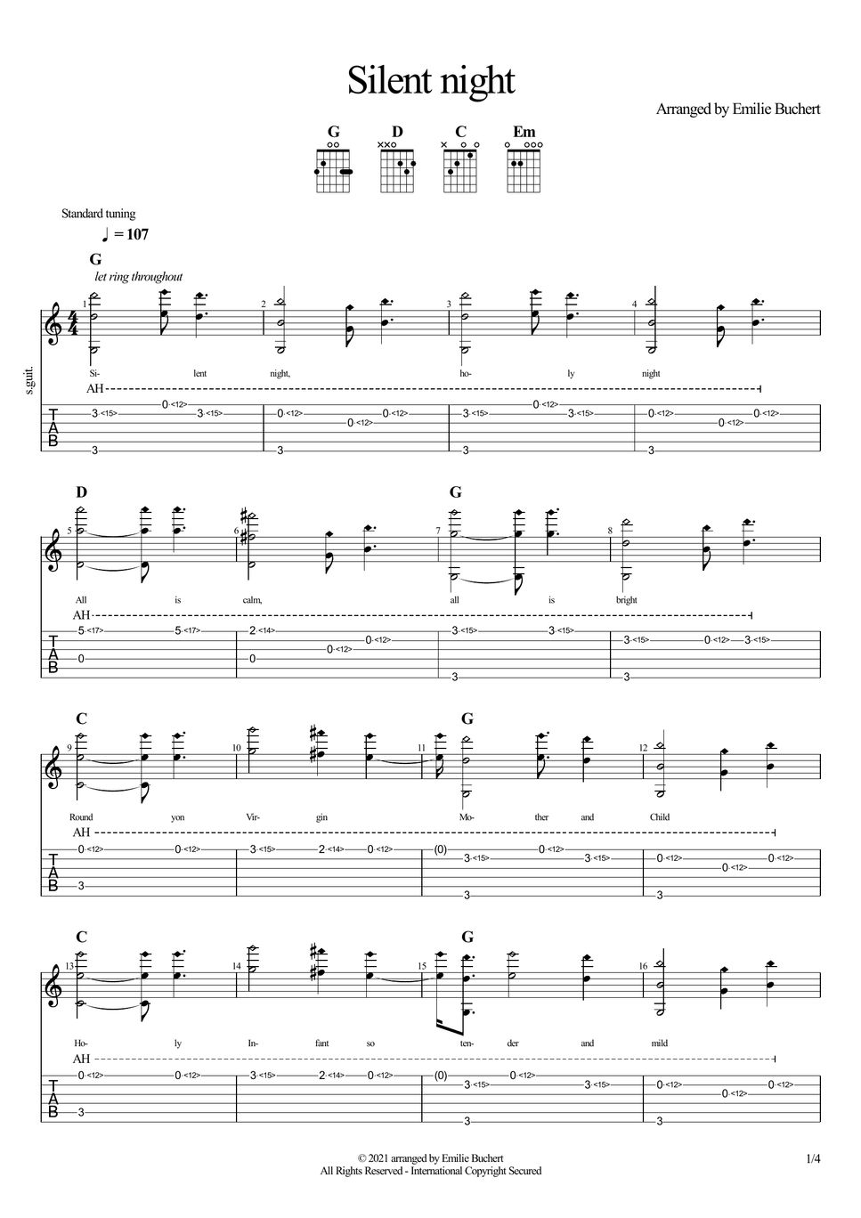 Silent Night نقر + طبقة واحدة by Emilie Buchert