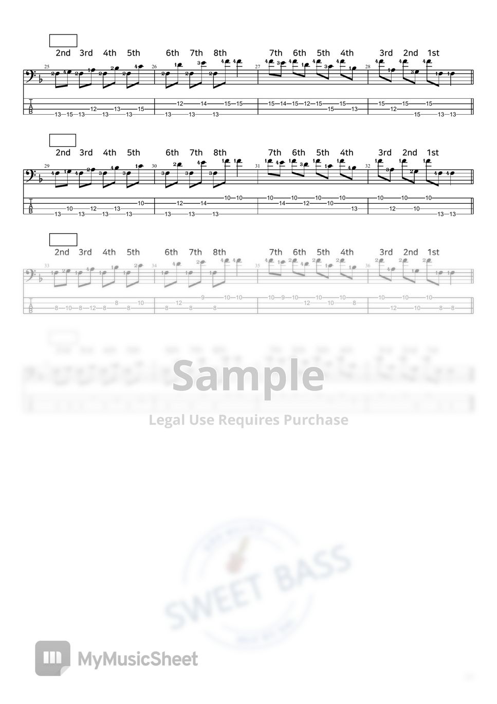 Sweet Bass - 음정 연습 5가지 폼 MR 포함 INTERVAL practice 5 Forms (Bass)