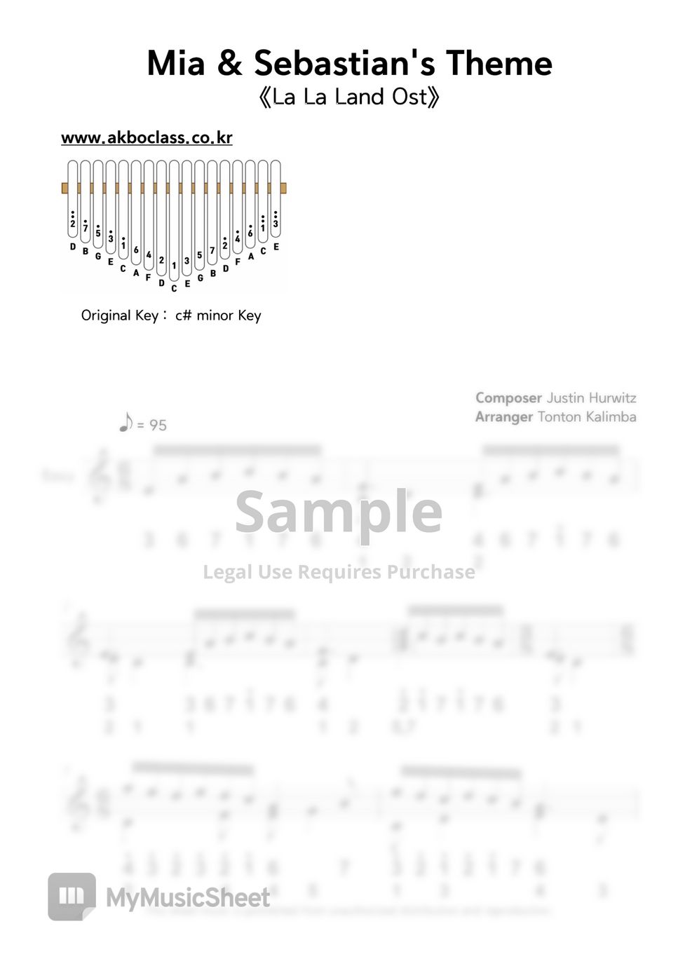 Justin Hurwitz - Mia & Sebastian's Theme (La La Land Ost) (Hard) by Tonton Kalimba