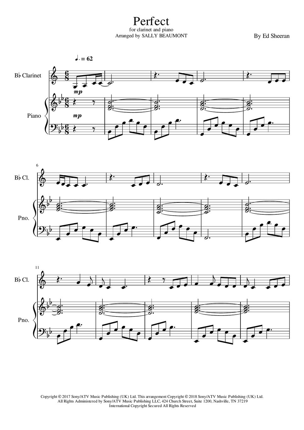 Ed Sheeran Perfect with Piano Sheets by