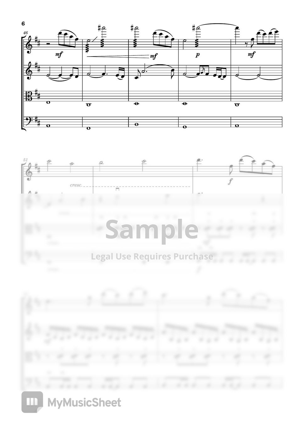 Ai Higuchi - Akuma no Ko 悪魔の子 String Quartet Full score with Part scores (Attack on Titan Final Season Part 2) by Sammi Chan