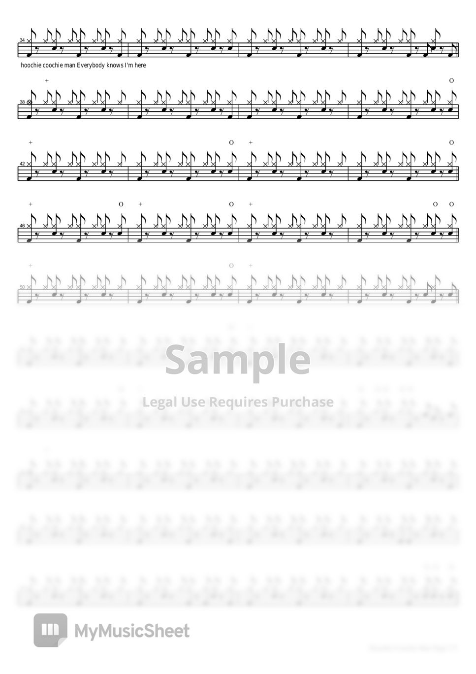 Eric Clapton Hoochie Coochie Man Sheet by COPYDRUM