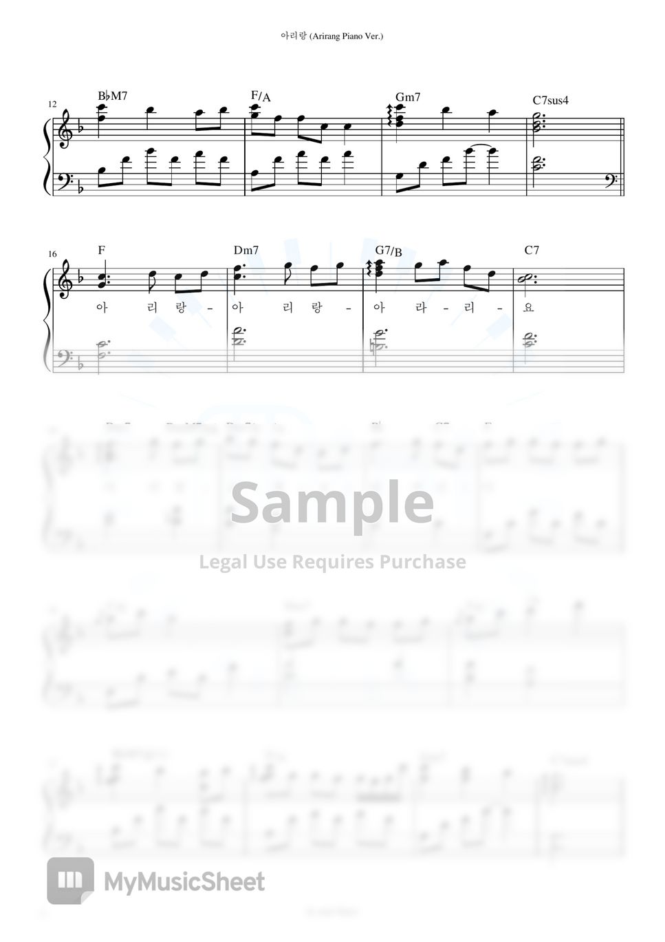 Korea Traditional Music - 아리랑 (Arirang) (Piano Ver.) by mini Music