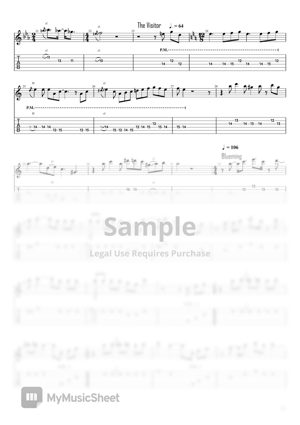 IU Love Poem Album Medley (Electric Guitar Cover) Tab + 1staff by Hyeon